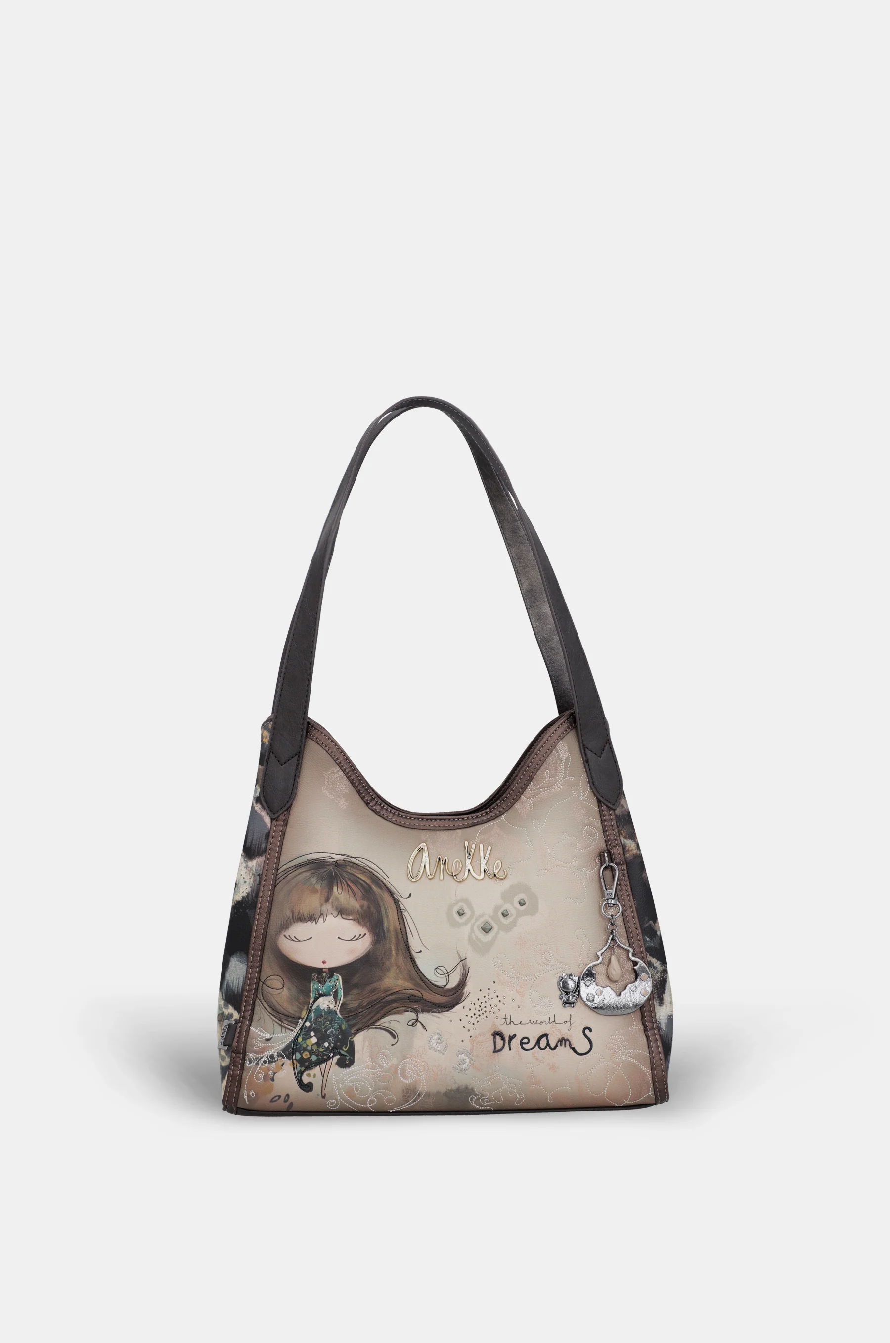 Schultertasche mit 2 Henkeln Real