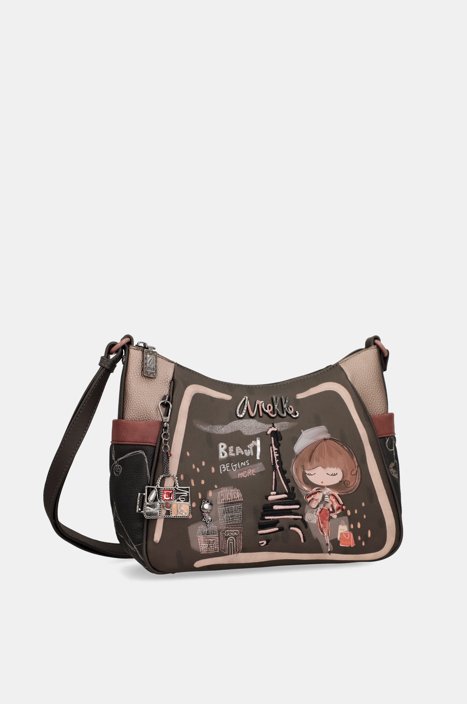 Schultertasche mit Umhängeriemen Mademoiselle groß - Image 11