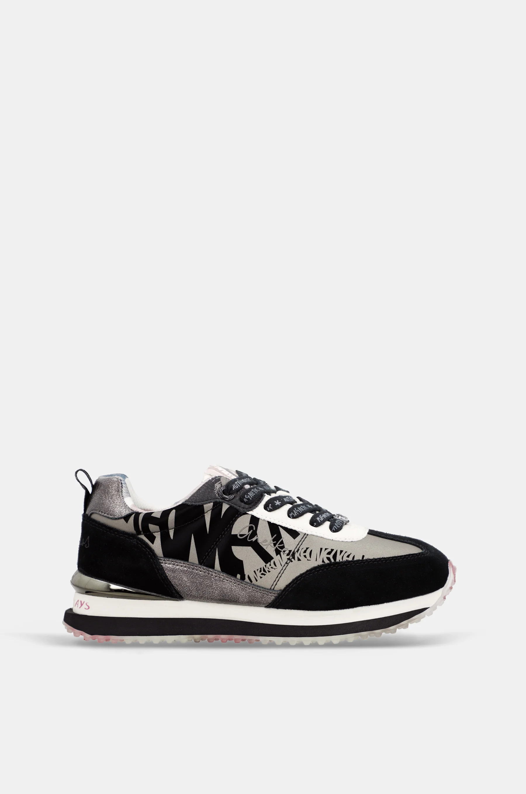 Schwarz-bleigraue Sneaker