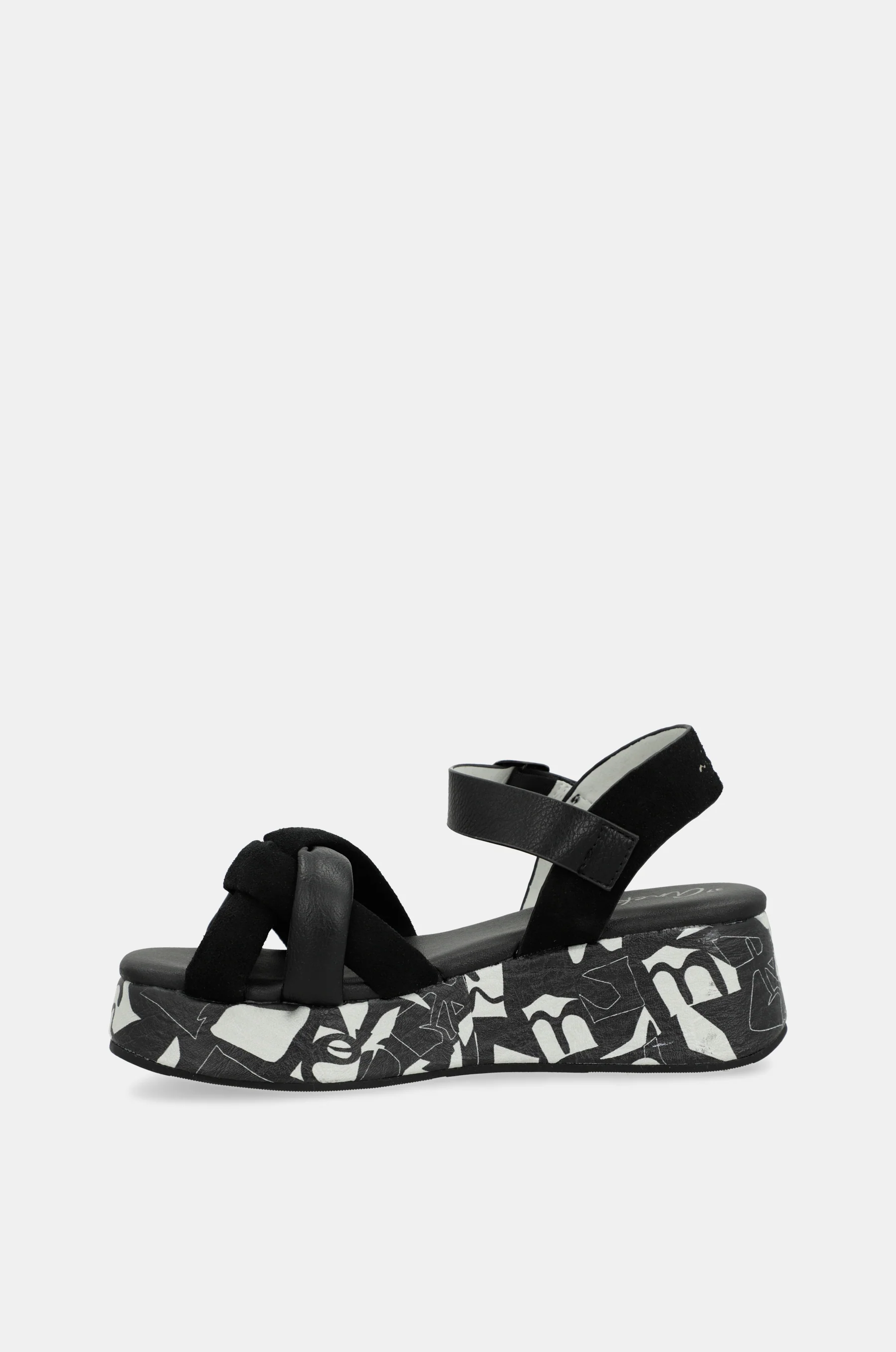 Schwarz-weiße Plateausandalen - Image 4