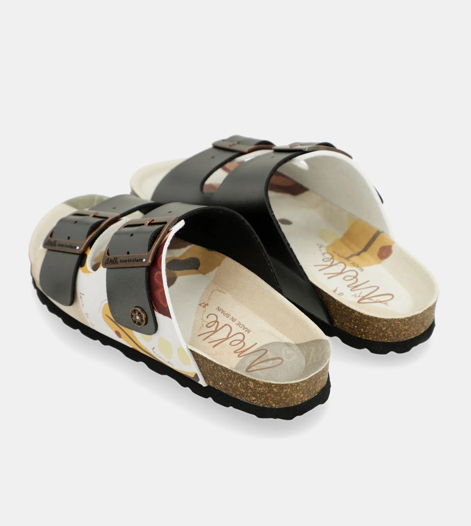 Schwarze mehrfarbige Bio-Sandalen - Image 8