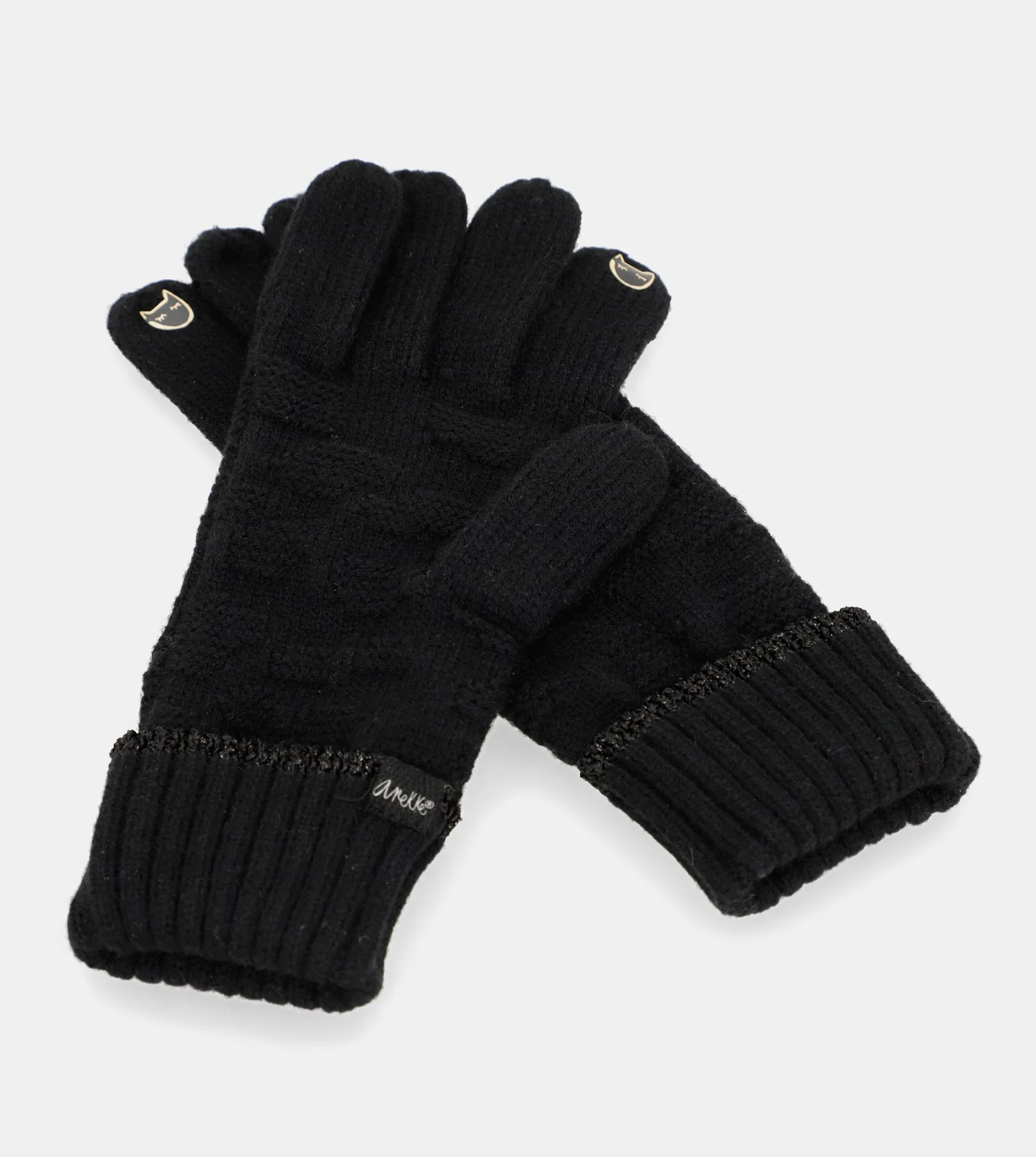 Schwarze Strickhandschuhe - Image 4