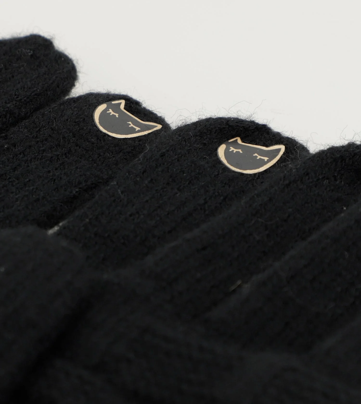 Schwarze Strickhandschuhe - Image 5