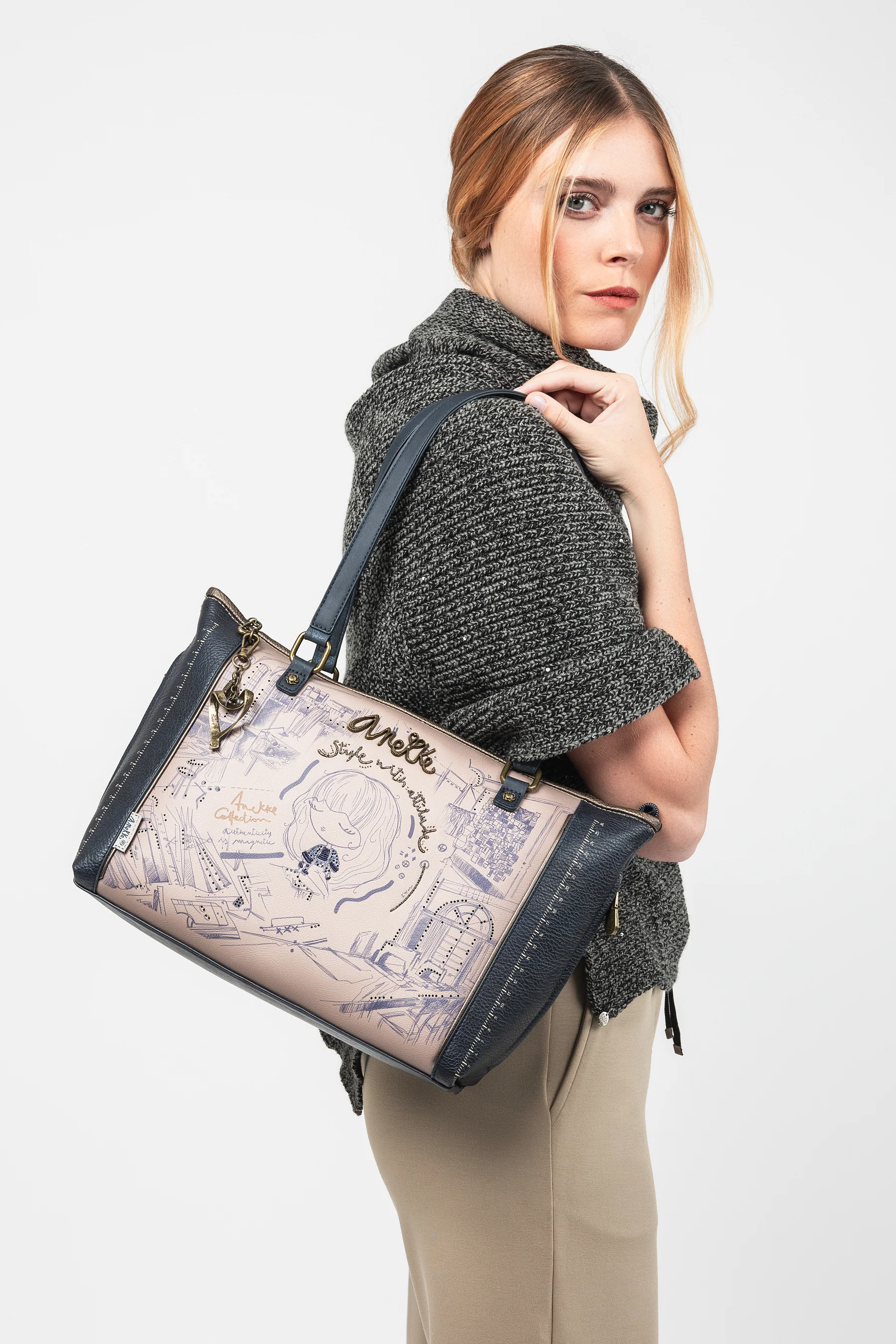 Shopper Tasche mit Umhängeriemen Studio - Image 2