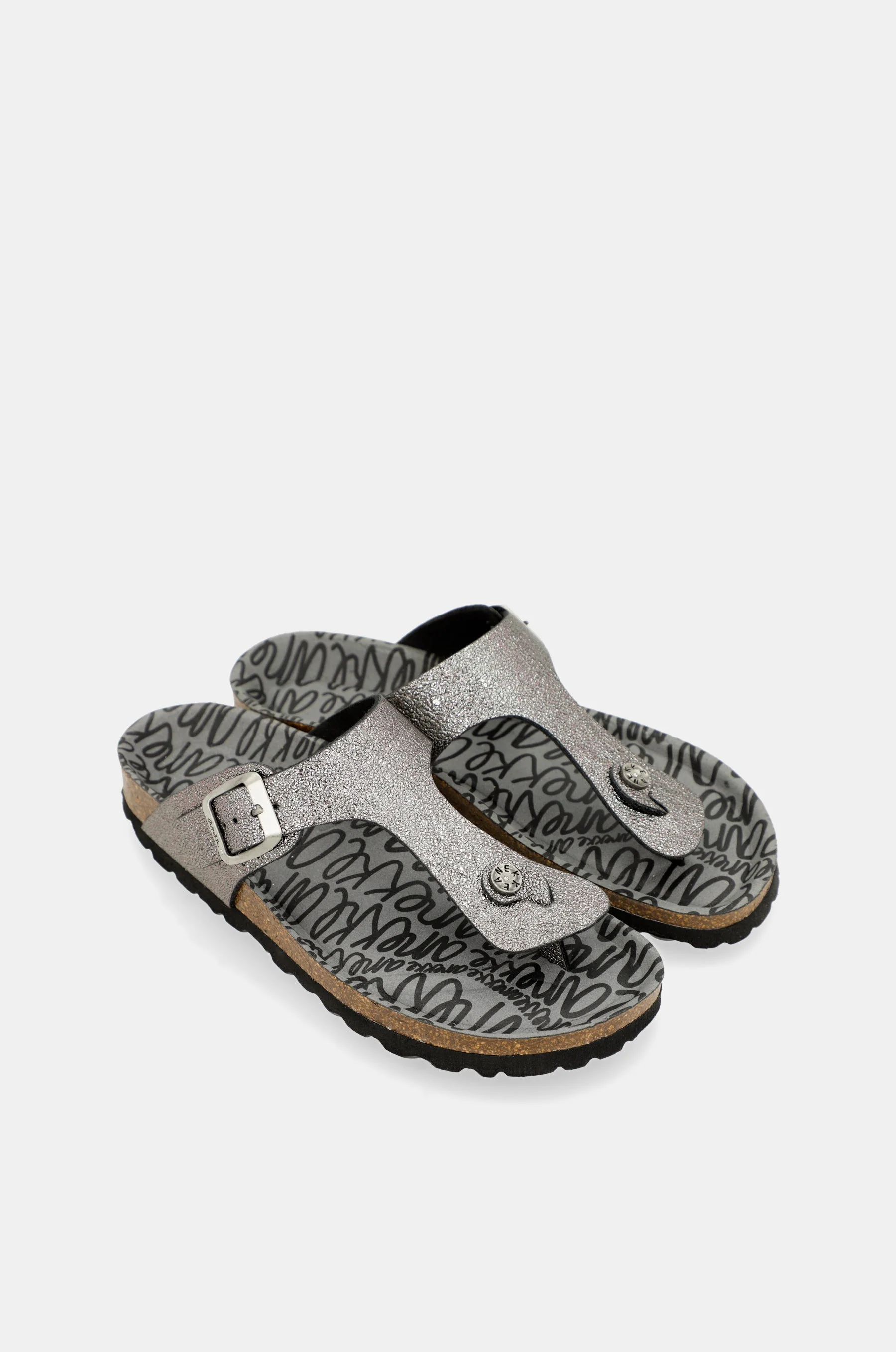 Silberne Bio-Sandalen für Damen - Image 3