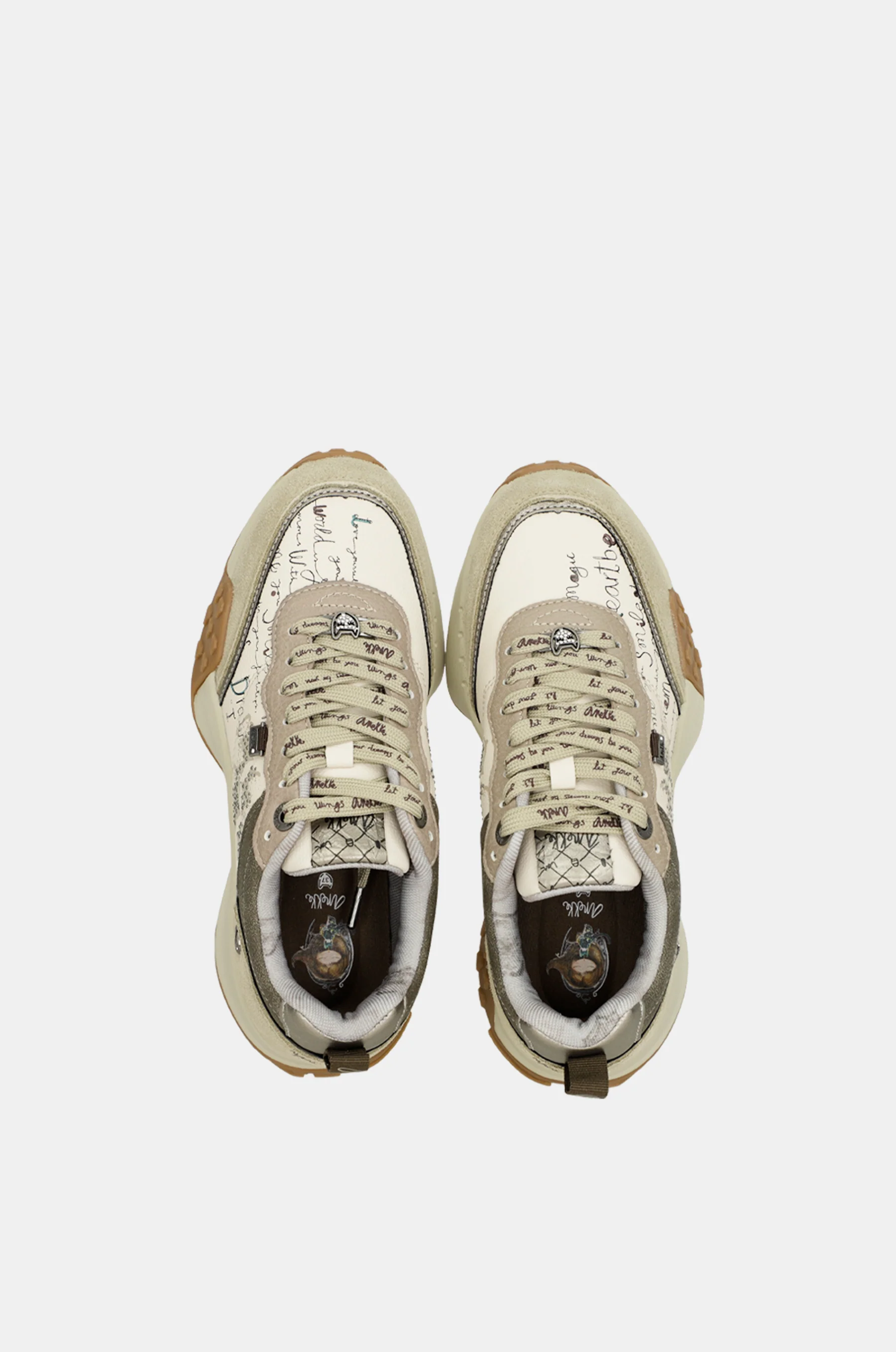 Sneakers beige gemustert - Image 3