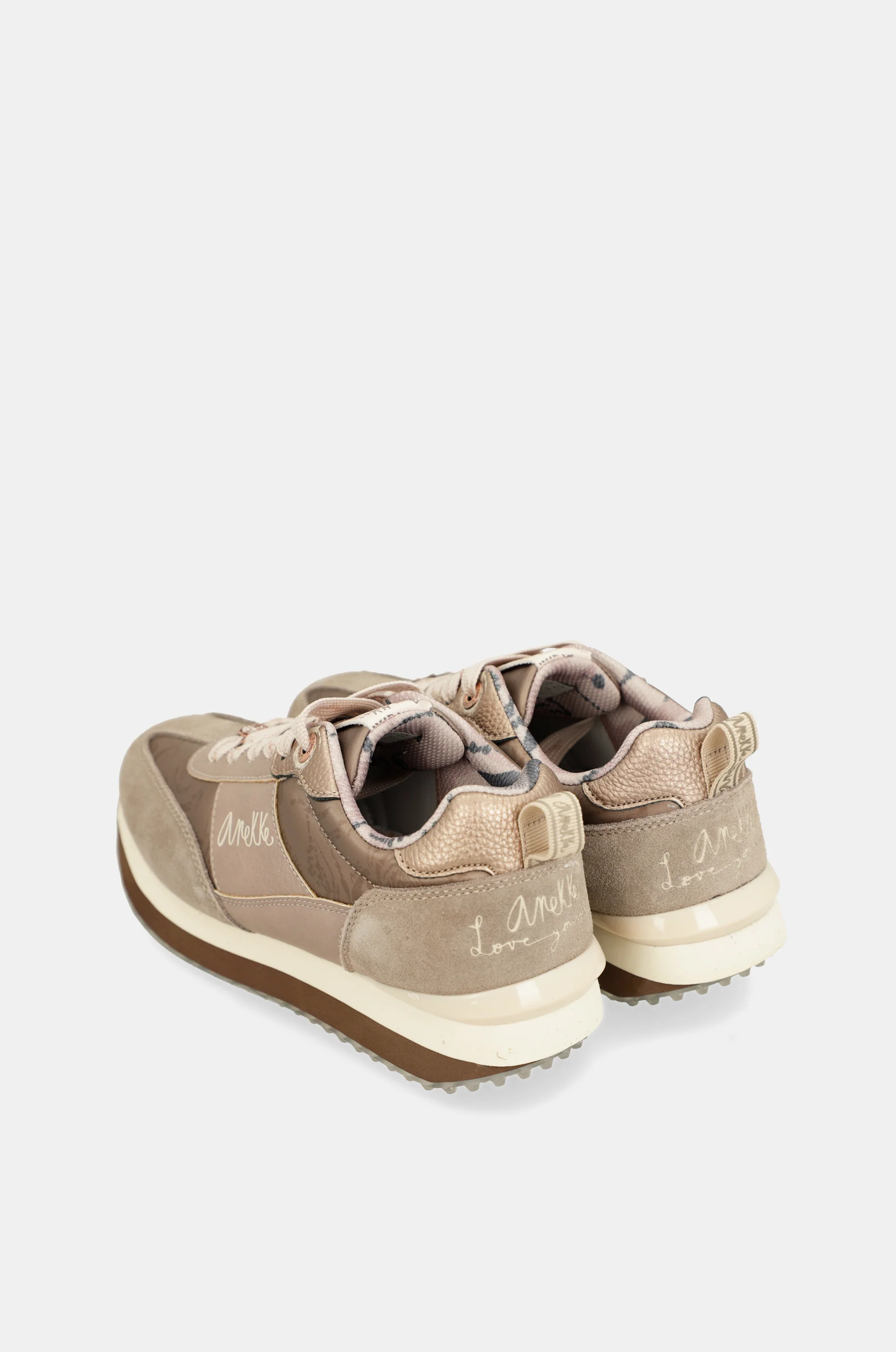 Sneakers beige mit mehrfarbiger Sohle - Image 3
