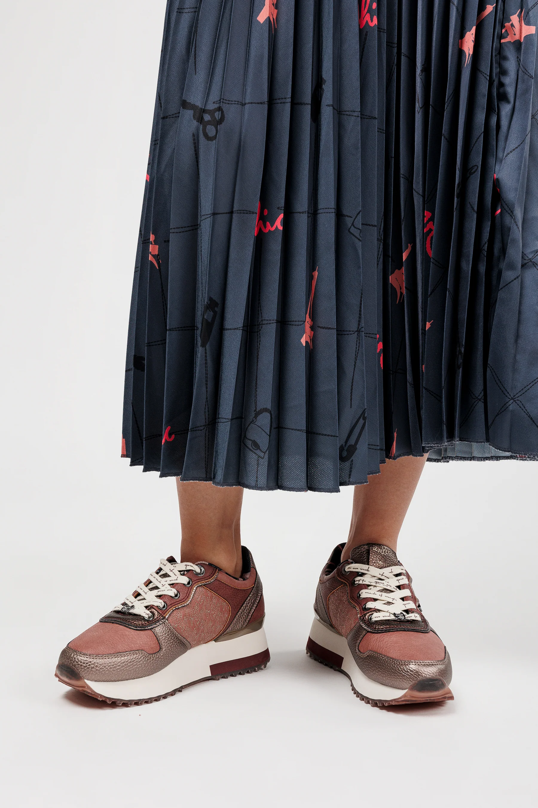 Sneakers Platform rosa metallisch - Image 5