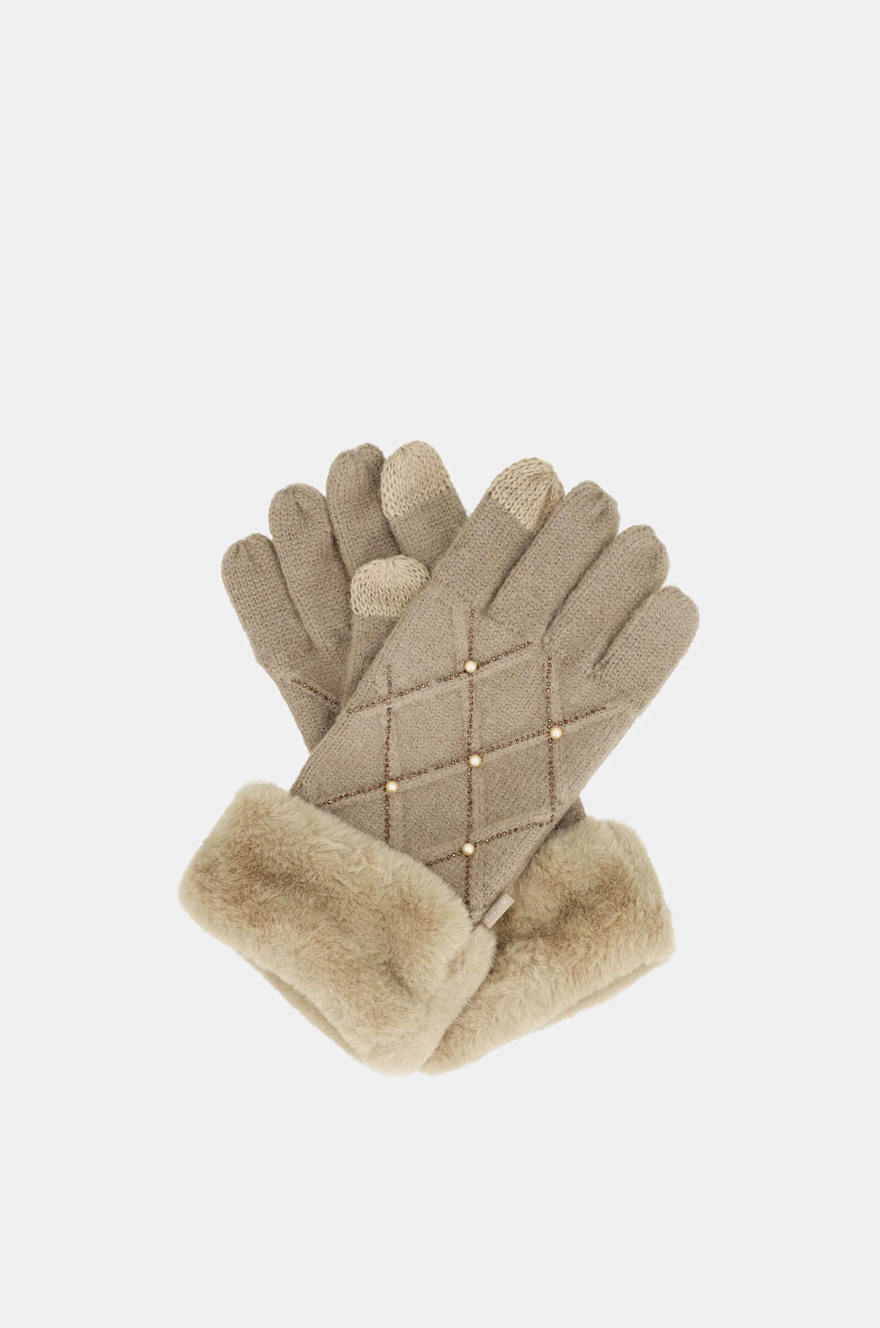 Strickhandschuhe mit Verzierungen beige - Image 6