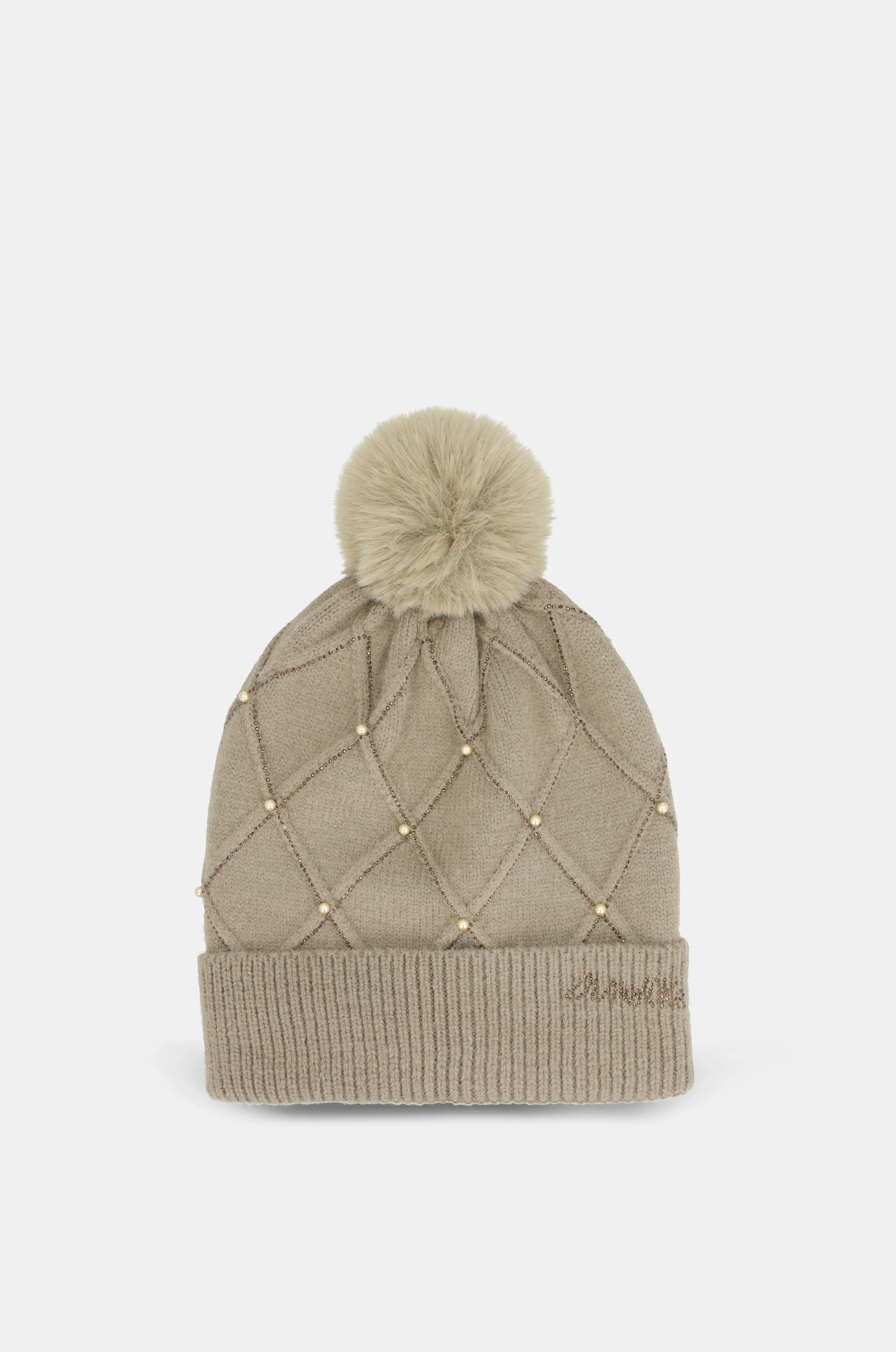 Strickmütze beige mit Verzierungen - Image 2