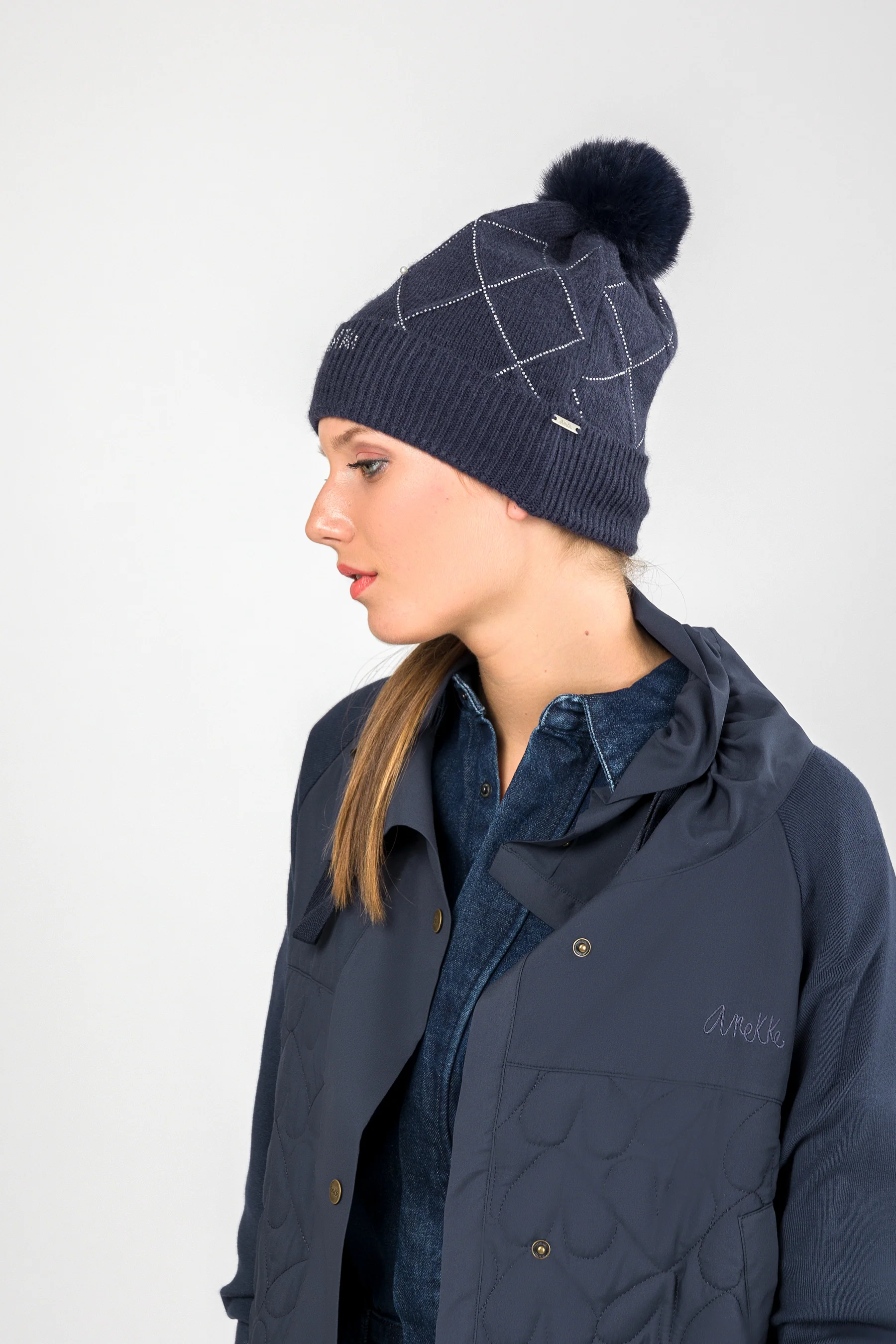 Strickmütze marineblau - Image 4