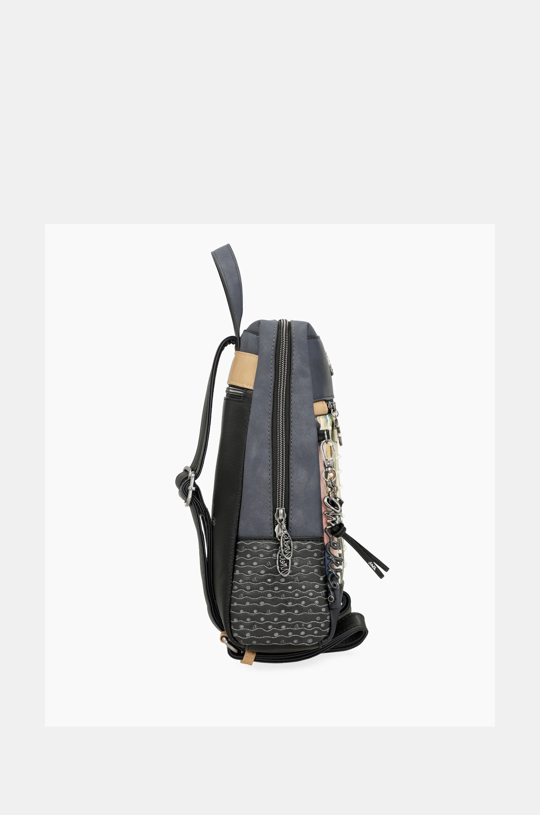 Studio Rucksack mit Perlen in Marineblau - Image 4