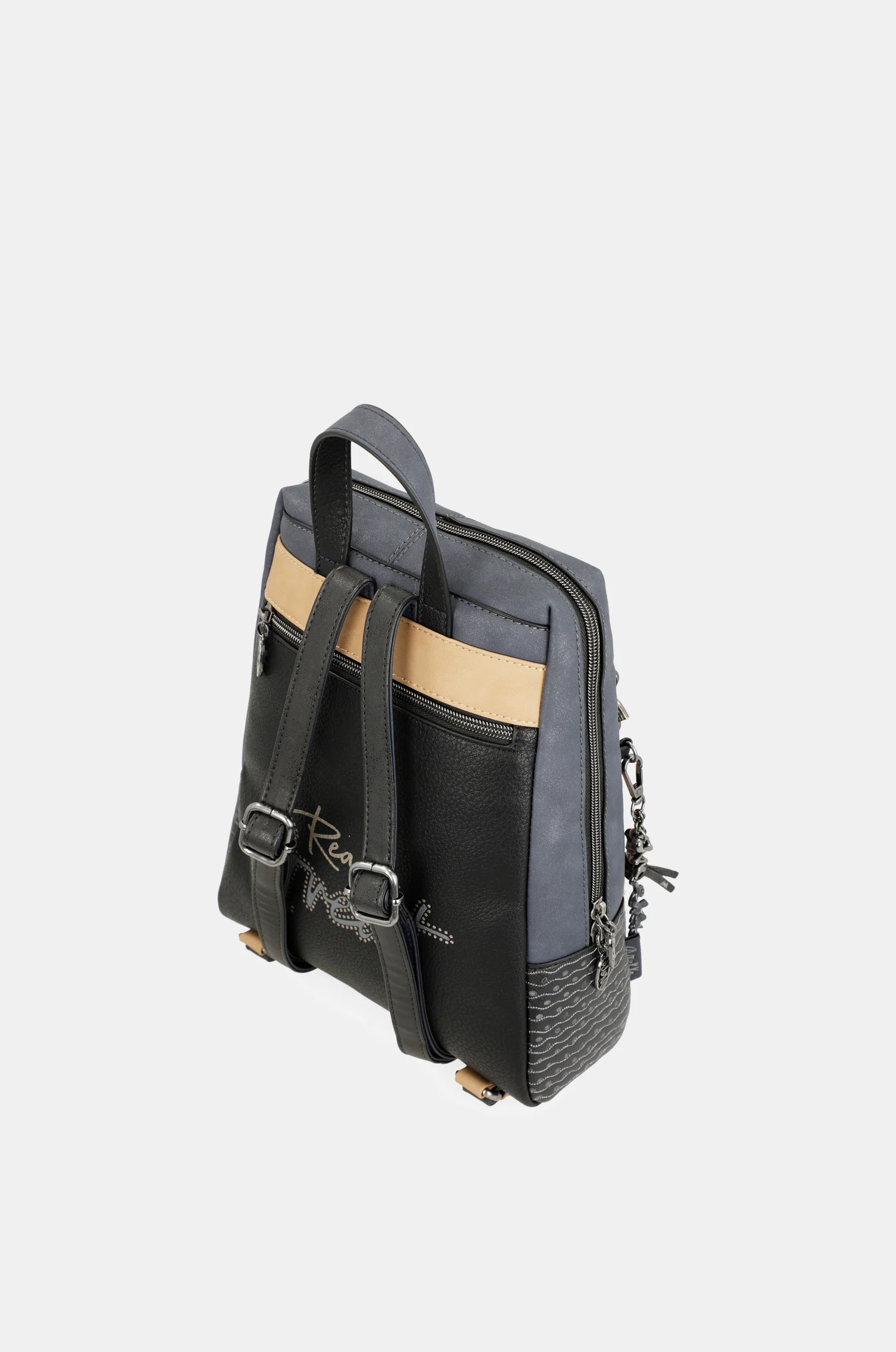 Studio Rucksack mit Perlen in Marineblau - Image 8