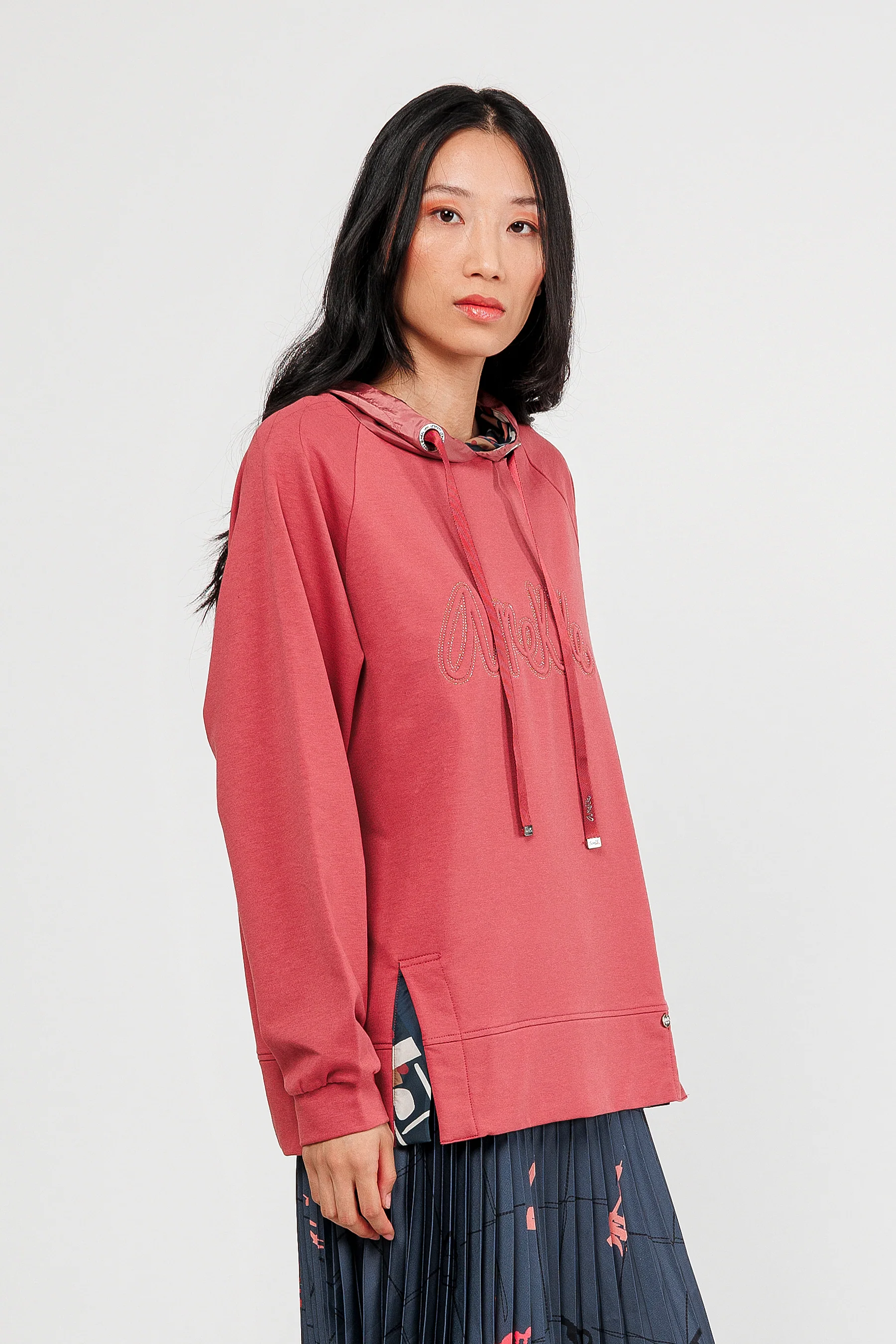 Sweatshirt mit Kapuze terracotta - Image 3