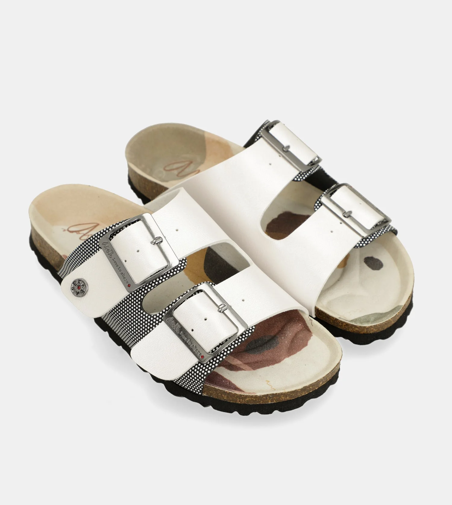 Weiße Bio-Sandalen mit Punkten - Image 7
