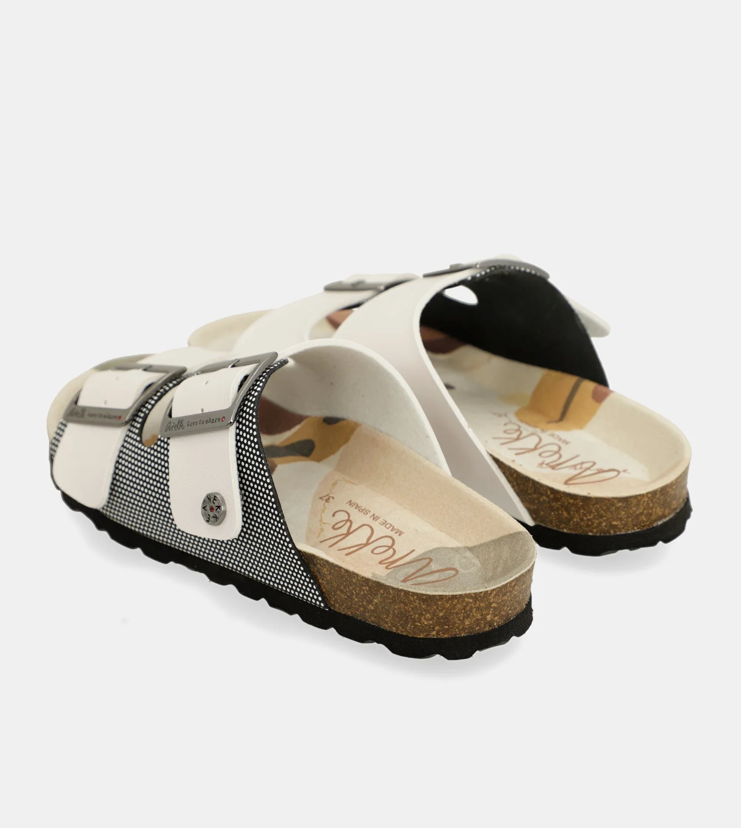 Weiße Bio-Sandalen mit Punkten - Image 8