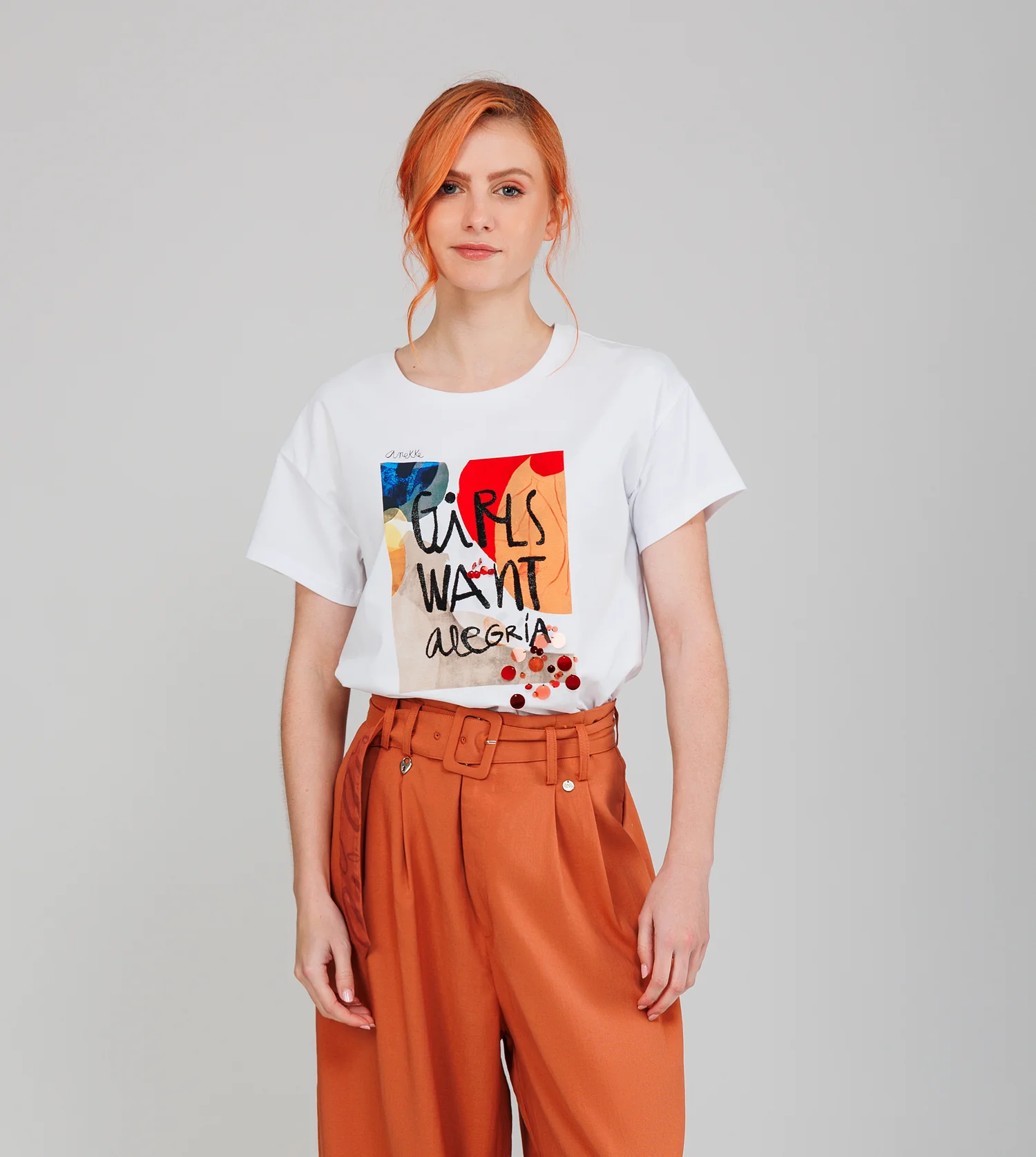 Weißes Kurzarm-T-Shirt Alma - Image 3