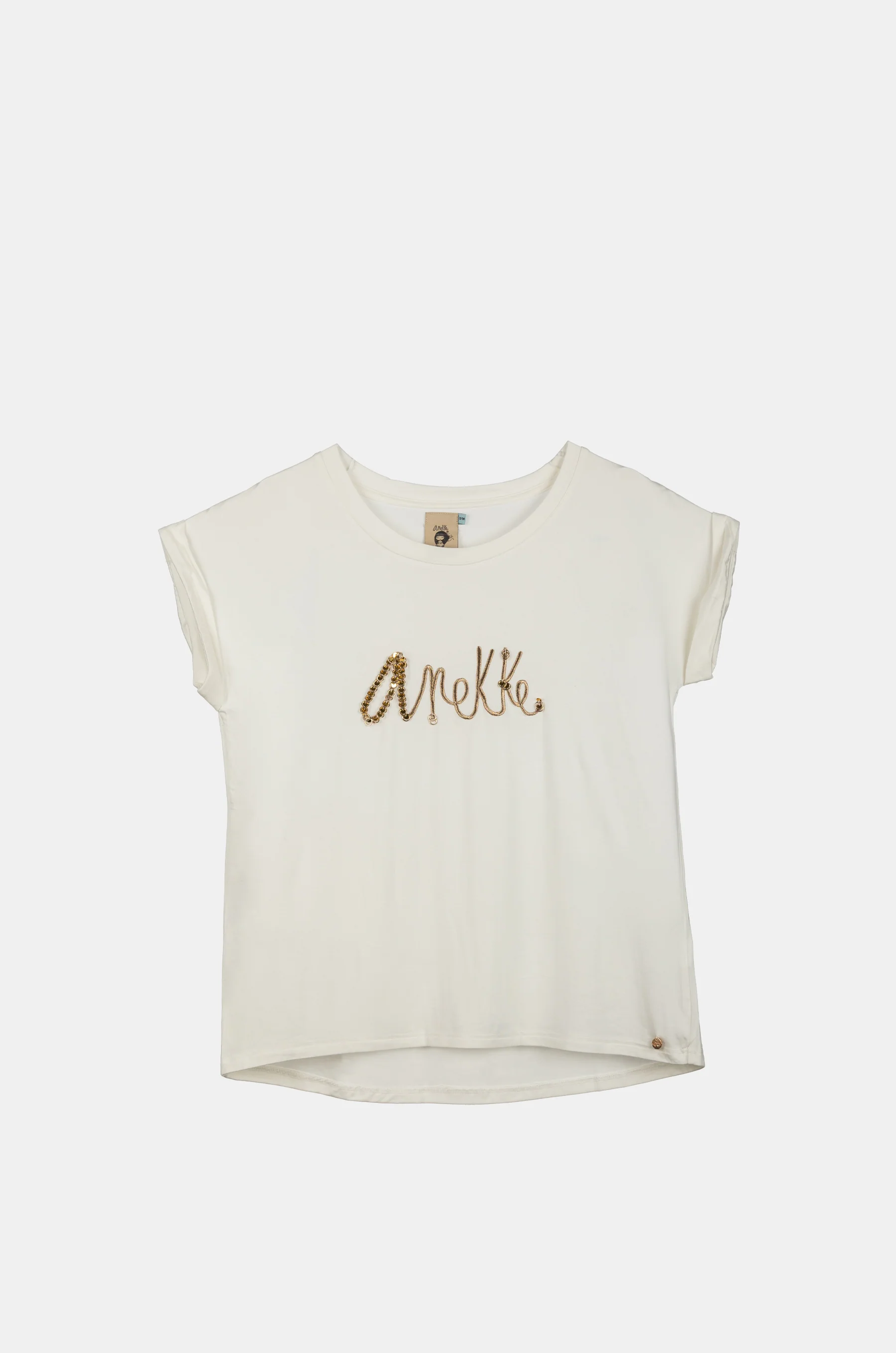 Weißes Kurzarm-T-Shirt mit Logo