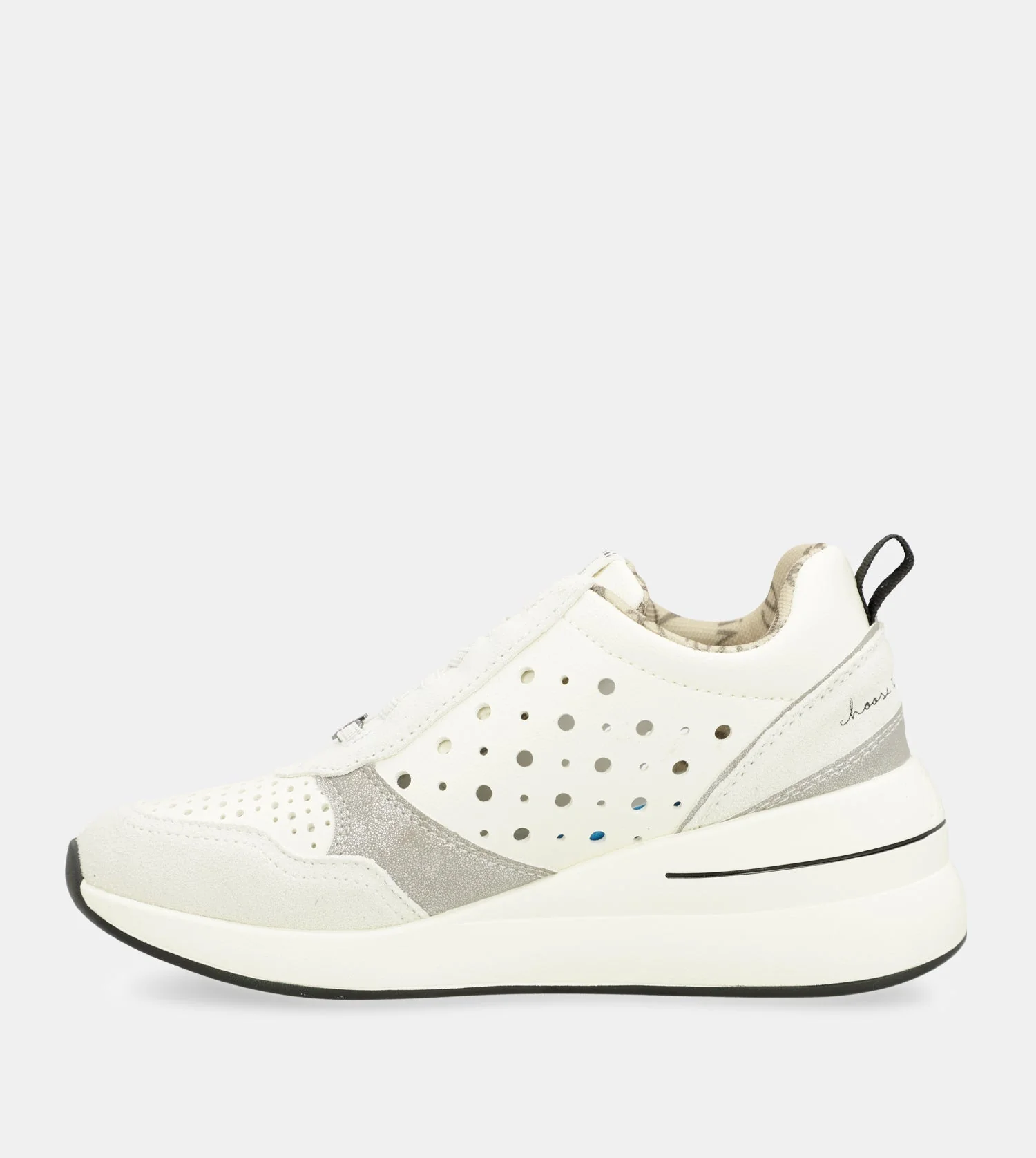 Weiße Keil-Sneakers mit Punkten - Image 7